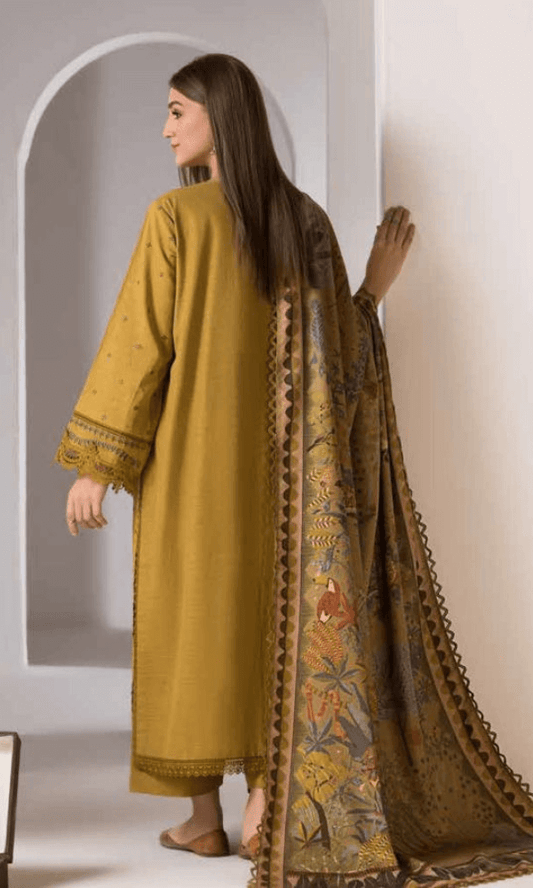 Tsl-233 Unstitched 3pc Embroidered Dress Lawn