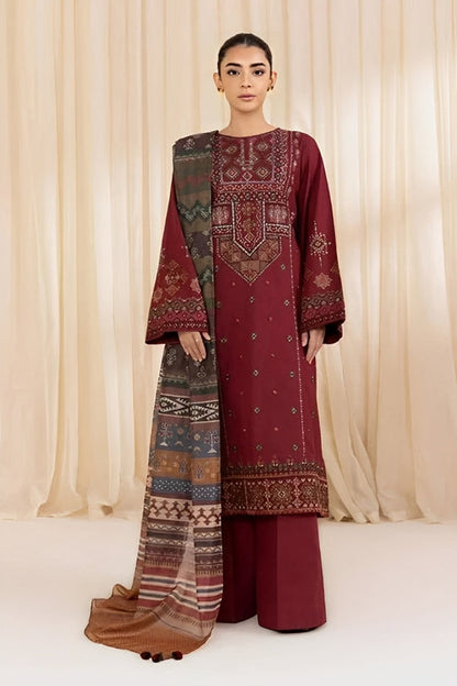 Tsl-29 Unstitched 3pc Embroidered Dress Dhanak