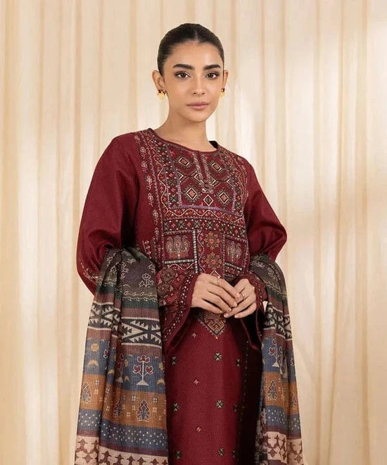 Tsl-29 Unstitched 3pc Embroidered Dress Dhanak