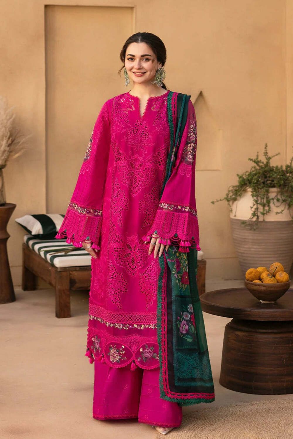 Tsl-214 Unstitched 3pc Embroidered Dress Lawn
