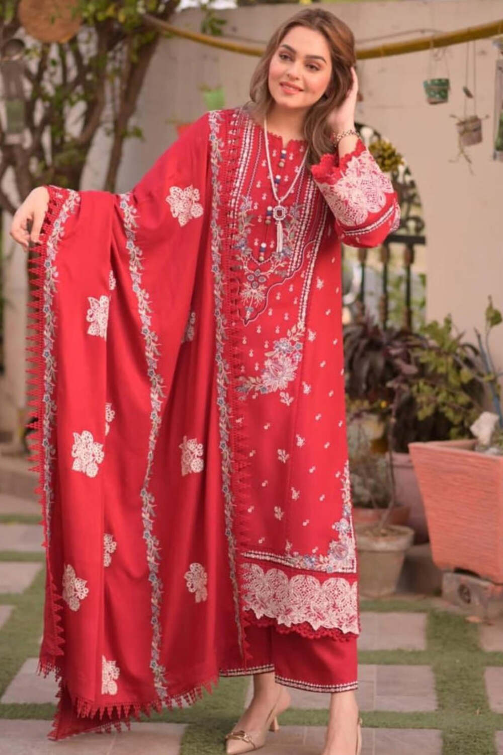 Tsl-090 Unstitched 3pc Embroidered Dress Lawn