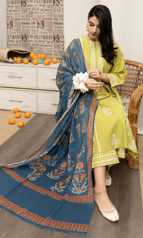 Tsl-611 Unstitched 3pc Embroidered Drees Dhanak