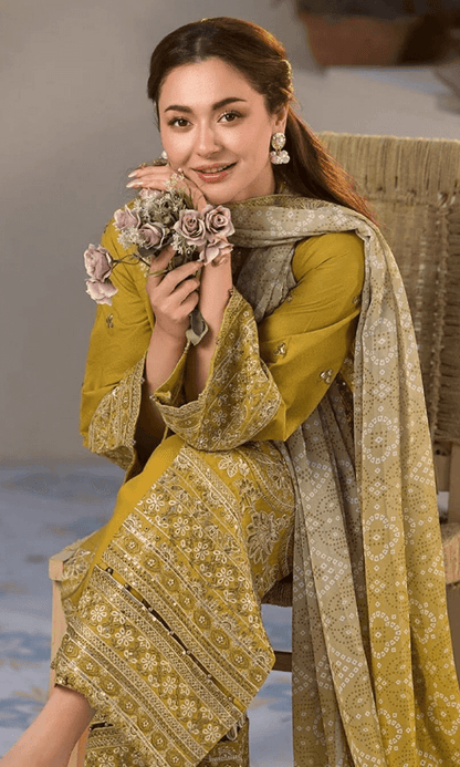 Tsl-089 Unstitched 3pc Embroidered Dress Lawn