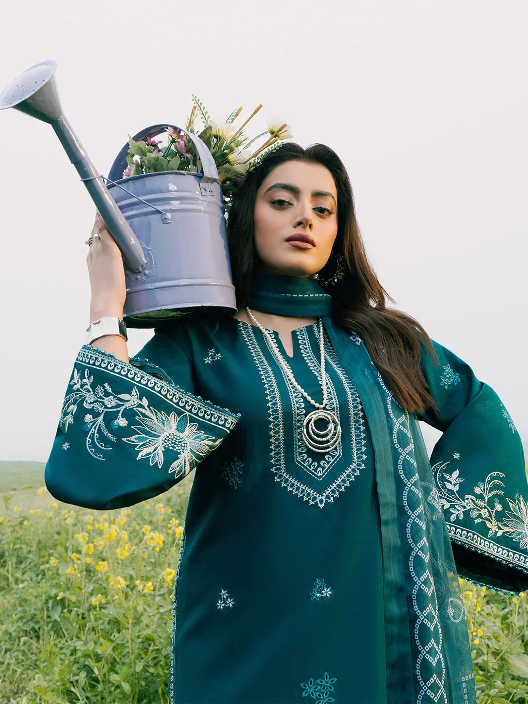 Tsl-190 Unstitched 3pc Embroidered Dress Lawn