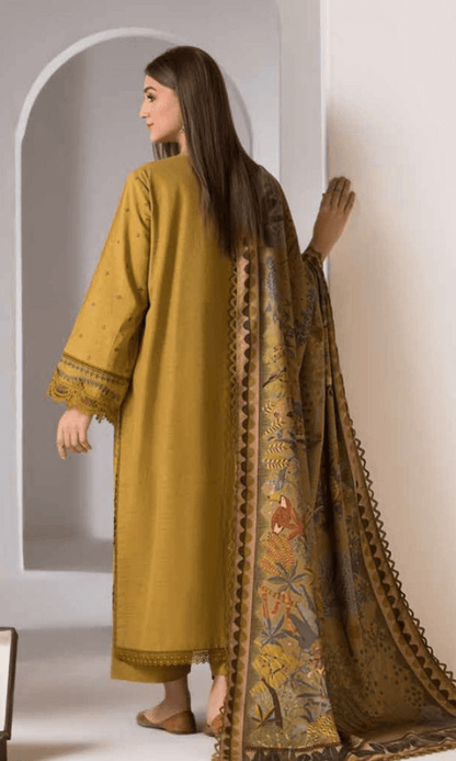 Tsl-233 Unstitched 3pc Embroidered Dress Lawn