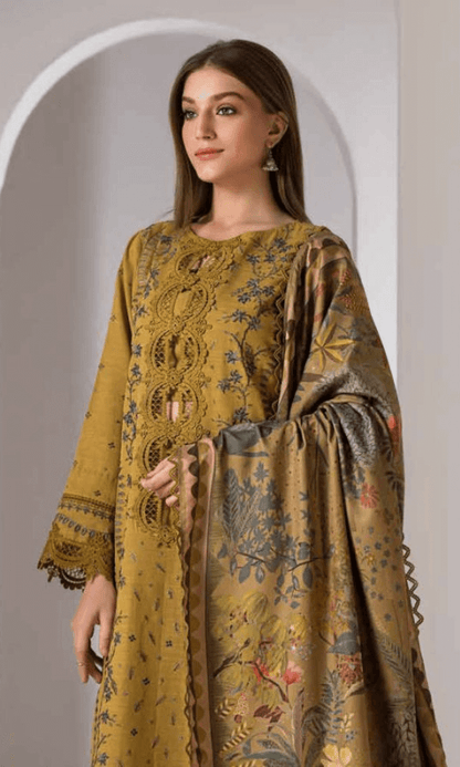 Tsl-233 Unstitched 3pc Embroidered Dress Lawn