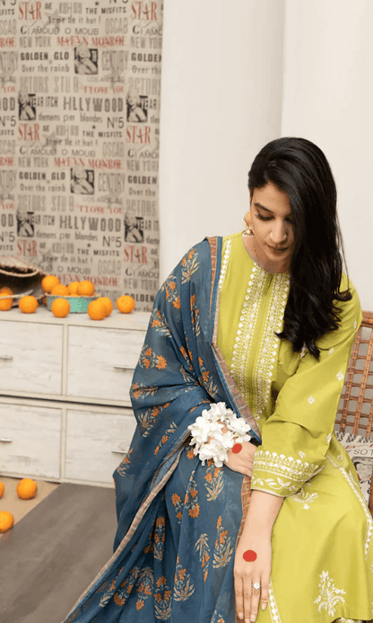 Tsl-611 Unstitched 3pc Embroidered Drees Dhanak