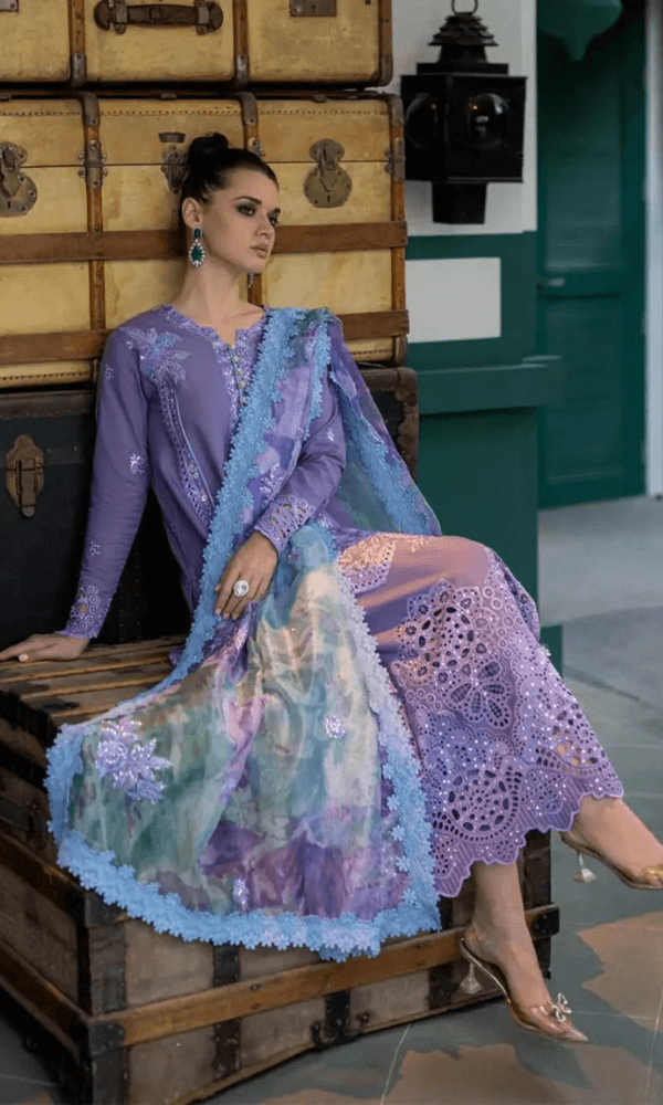 Tsl-444 Unstitched 3pc Embroidered Drees Dhanak