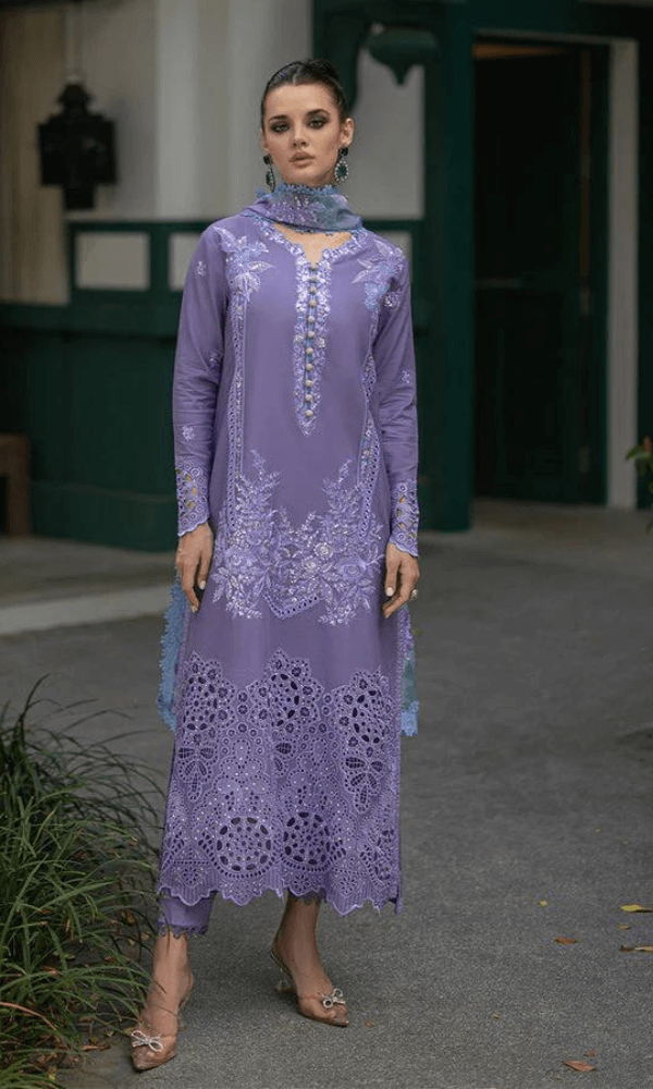 Tsl-444 Unstitched 3pc Embroidered Drees Dhanak