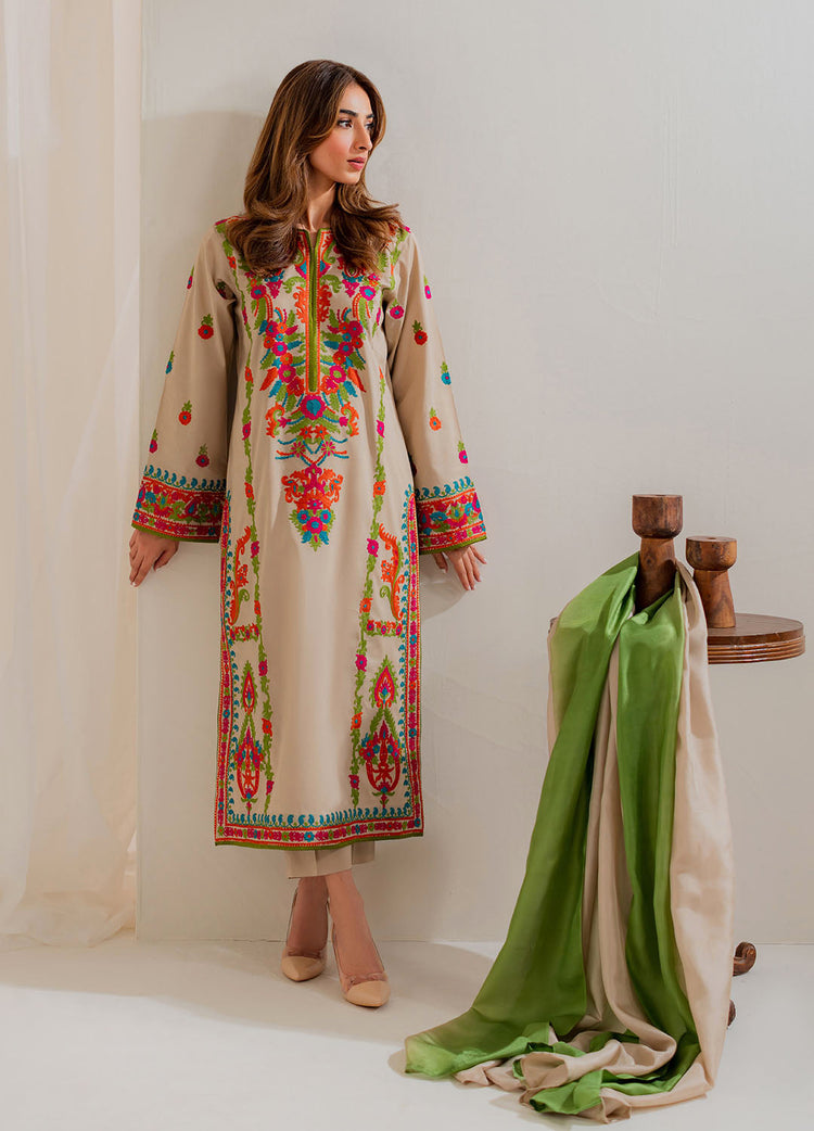 Tsl-23 Unstitched 3pc Embroidered Dress Lawn