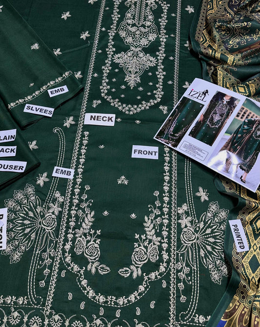 Tsl-063 Unstitched 3pc Embroidered Dress Lawn