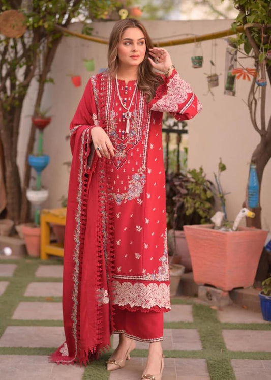 Tsl-090 Unstitched 3pc Embroidered Dress Lawn